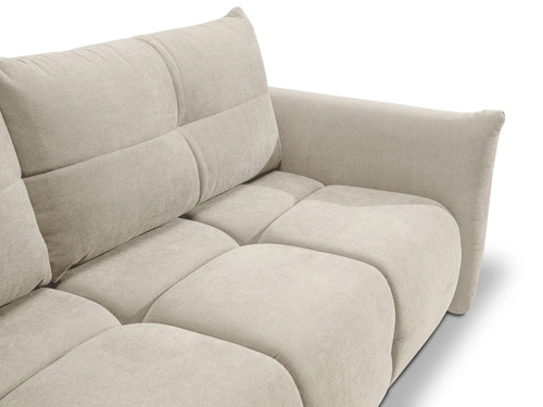 Sofa rozkładana Bode 3 osobowa z funkcją spania do salonu skandynawska beżowo-szara