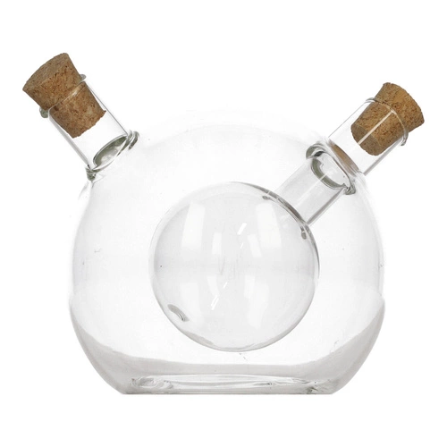 Butelka szklana 2w1 na oliwę i ocet 480 ml okrągła nowoczesna 5five simply smart