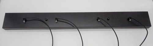 Lampa wisząca LINEA-4 LONG czarna 4-punktowa regulowana do jadalni nad stół