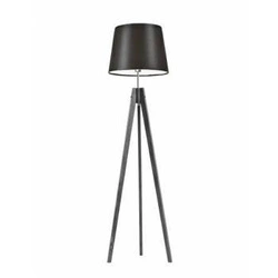 Lampa podłogowa ARUBA abażur brązowy stelaż popielaty