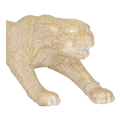 Figurka dekoracyjna pantera złota 15 cm Atmosphera glamour na komodę do salonu