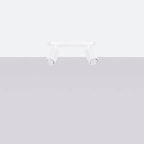 Plafon sufitowy KARBON 2 biały nowoczesny aluminiowy do salonu i sypialni regulowany