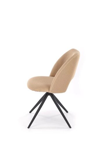 Krzesło biurowe Maeba obrotowe tapicerowane beżowe nowoczesne do biura i sypialni Intesi