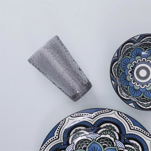 Szklanka Zekrit Intesi szara 300 ml do napojów nowoczesna na lemoniadę