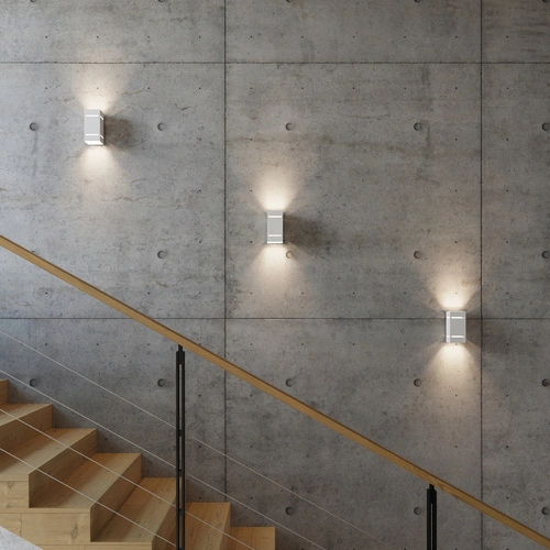 Nowoczesny biały kinkiet ścienny Blocco Sollux Lighting do sypialni i salonu z aluminium