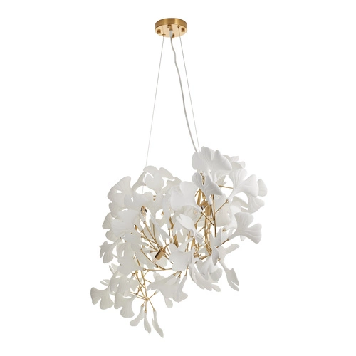 Lampa wisząca BOTANIKA WAVE złota biała 125 cm nowoczesna do jadalni nad stół