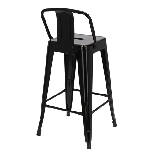 Hoker Paris Back short 66cm czarny        insp.Tolix outlet