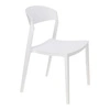 Krzesło Ribbon Intesi białe nowoczesne z tworzywa do jadalni i kuchni