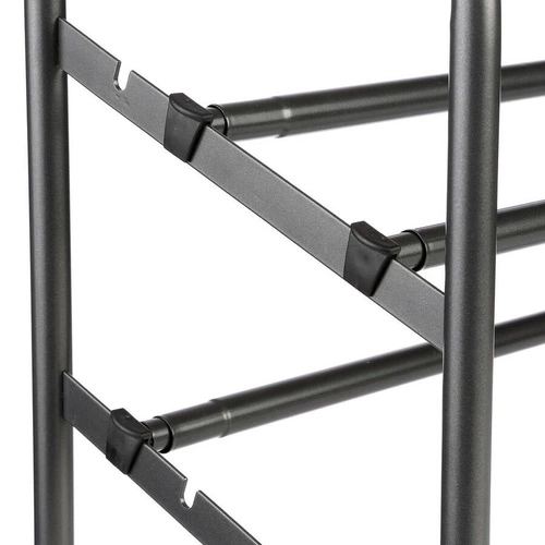 Szafka na buty 5five simply smart czarna metalowa loftowa z regulacją szerokością na 10 par