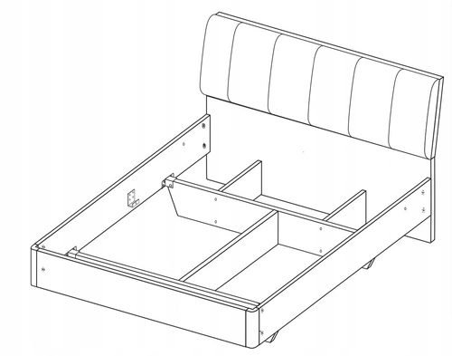 Łóżko małżeńskie Madera 180x200 białe tapicerowane z zagłówkiem do sypialni