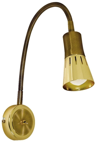 Kinkiet Arena wysięgnik 1*40W r50 E14  złoto patyn