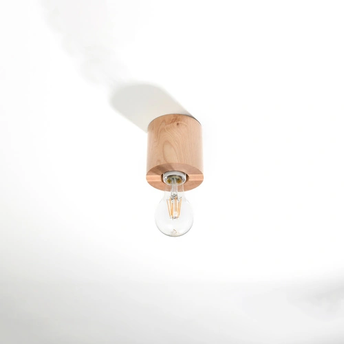 Plafon sufitowy SALGADO nowoczesny drewniany do salonu i sypialni Sollux 10x10 cm