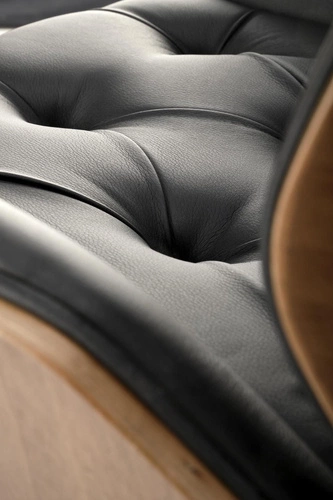 Fotel biurowy ergonomiczny Vinger Intesi orzech czarny skóra ekologiczna obrotowy do biura