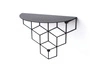 Stiga nowoczesna czarna półka ścienna metalowa do salonu i sypialni POLYHEDRA 28 cm