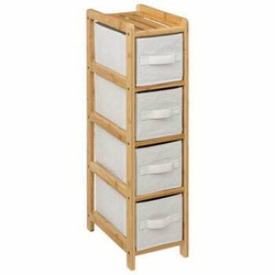 Komoda bambusowa Tidy wąska z 4 pojemnikami