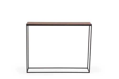 Konsola przyścienna STAM 200 nowoczesna wąska orzech amerykański do przedpokoju NORDIFRA