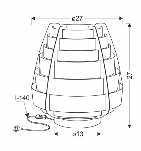 Lampka nocna boho Nagoja beżowa drewniana do sypialni i salonu Ledea 27 cm