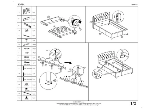 Łóżko Sofia biały