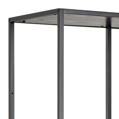 Regał na książki Seaford II loftowy z 2 szufladami czarny jesion