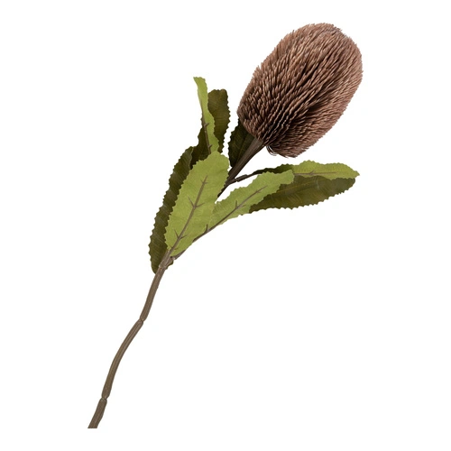 Bukiet sztucznych kwiatów King Protea bordowy 65 cm do salonu