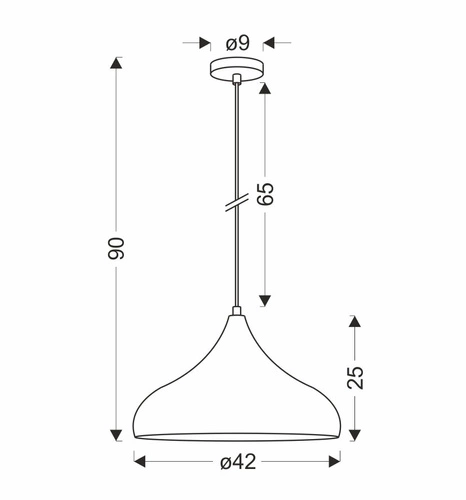 Lampa wisząca Viborg czarna metalowa 42 cm do salonu i jadalni nad stół nowoczesna