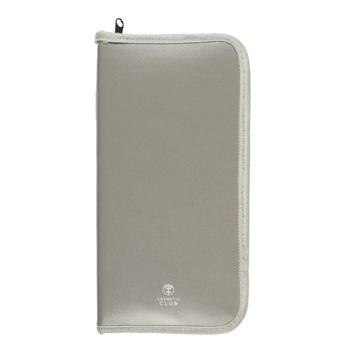 Kosmetyczka podróżna Intesi szara organizer na pędzle do makijażu z przegródkami
