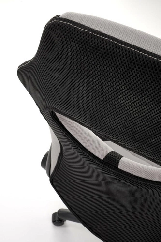 Fotel biurowy młodzieżowy ergonomiczny Bloomi szary obrotowy z zagłówkiem i regulacją Intesi