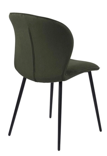 Krzesło Evelyn olive green tapicerowane