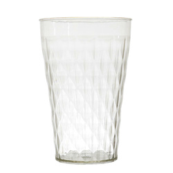 Szklanka Mirage złoty brzeg plastikowa
