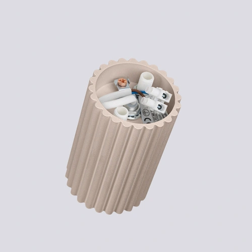 Plafon sufitowy nowoczesny KARBON 10 taupe beżowy aluminiowy do salonu i kuchni