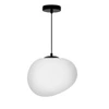 Lampa wisząca STONES czarny 30cm 1x40W  E27 klosz biały