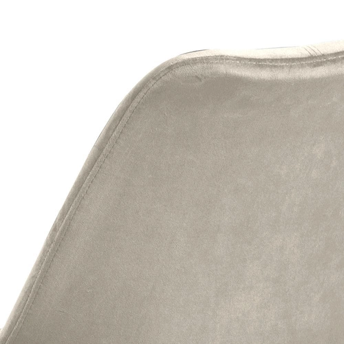 Krzesło tapicerowane Eris VIC Actona do jadalni nowoczesne welurowe beżowe na czarnych nogach