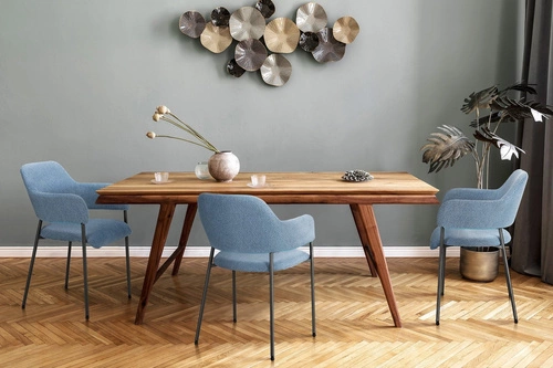 Krzesło Gato niebieskie tapicerowane