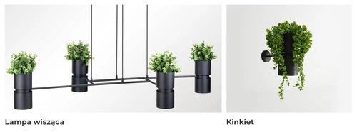 Lampa wisząca KUKKIA czarna 4-punktowa nowoczesna do salonu i jadalni nad stół