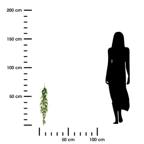 Wisząca roślina sztuczna 75cm peperomia