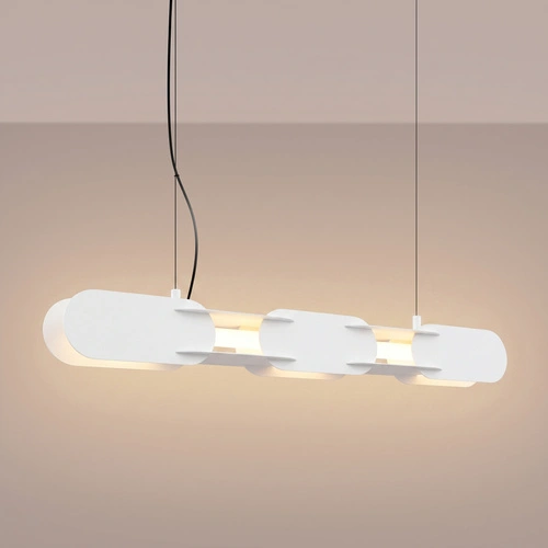 Lampa wisząca CHAIN 91 biała LED do salonu nad stół nowoczesna