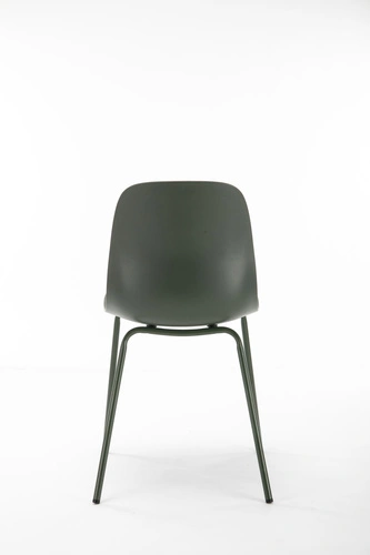 Krzesło do jadalni Whitby oliwkowe nowoczesne z tworzywa na metalowych nogach