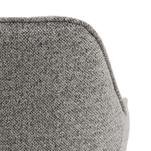 Krzesło tapicerowane Brooke szare z podłokietnikami do jadalni i salonu nowoczesne Actona