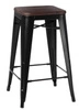 Hoker Paris Wood 65cm czarny sosna orzech