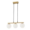 Lampa wisząca Carrine drewniany 3x40W  E14 klosz biały