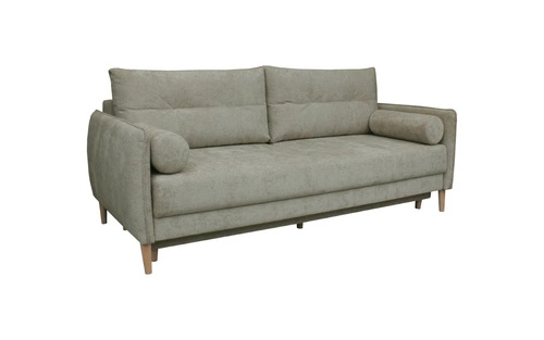 Sofa rozkładana Lika 3 osobowa z funkcją spania i pojemnikiem beżowa do salonu