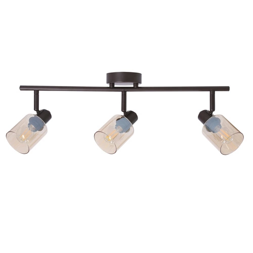 Lampa sufitowa Agra brunatny 3x40W E14  klosz bursztynowy