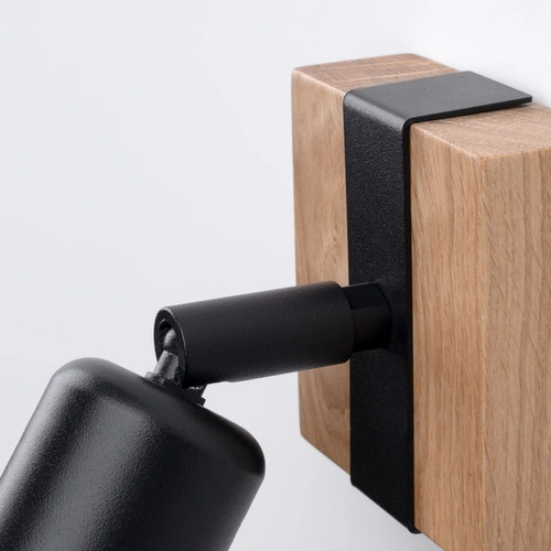 Kinkiet ścienny ZUCA czarny nowoczesny metalowy z regulacją światła do salonu i sypialni