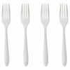 Zestaw widelców obiadowych Nevis 5five simply smart srebrne stal nierdzewna 4 sztuki do zmywarki