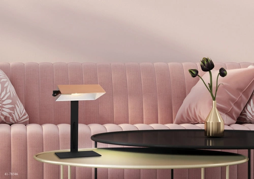 Bankier nowoczesna lampa stołowa miedziana regulowana do gabinetu i salonu CANDELLUX