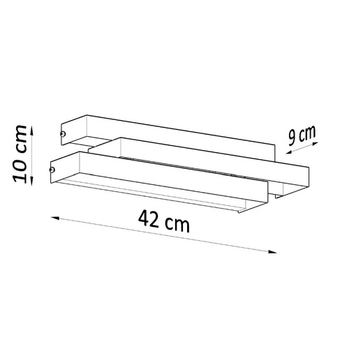 Kinkiet ścienny nowoczesny biały FROST Sollux Lighting do salonu i sypialni 42 cm metalowy