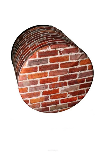 Pufa Loft Intesi okrągła multikolor nowoczesna do salonu i sypialni zdejmowany pokrowiec