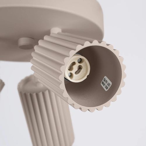 Plafon sufitowy KARBON 3P nowoczesny beżowy aluminium regulowany do salonu i kuchni