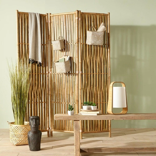 Parawan bambusowy Dream 3-skrzydłowy składany boho do salonu i sypialni Atmosphera