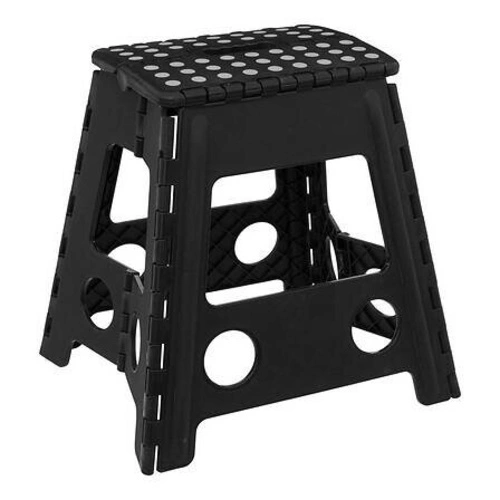 Stołek składany plastikowy czarny 39 cm do kuchni i łazienki 5five simply smart